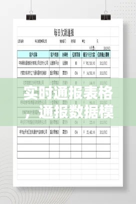 實(shí)時通報表格，通報數(shù)據(jù)模板 