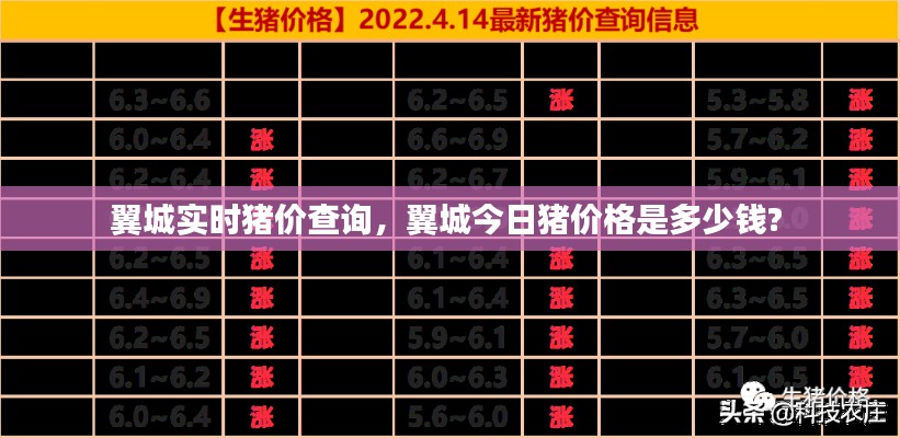 翼城實時豬價查詢，翼城今日豬價格是多少錢? 