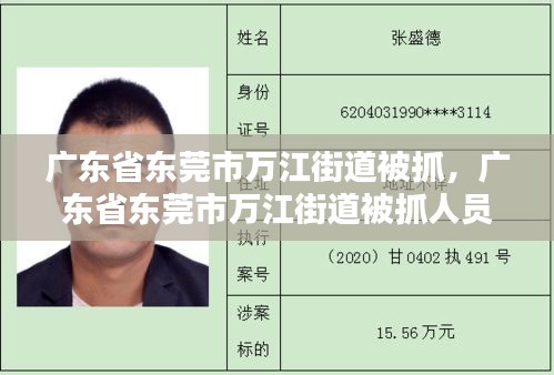 廣東省東莞市萬江街道被抓，廣東省東莞市萬江街道被抓人員名單 