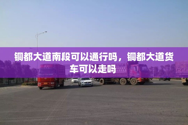 銅都大道南段可以通行嗎，銅都大道貨車可以走嗎 