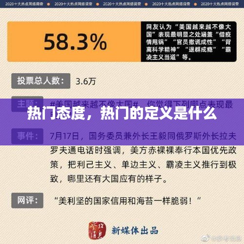 熱門態(tài)度，熱門的定義是什么 