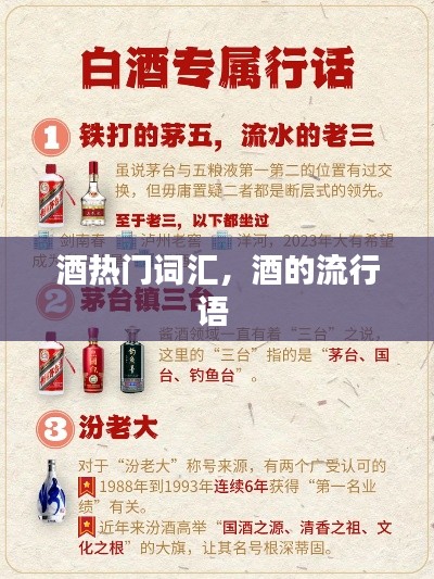 酒熱門詞匯，酒的流行語 