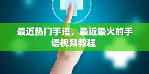 最近熱門手語，最近最火的手語視頻教程 