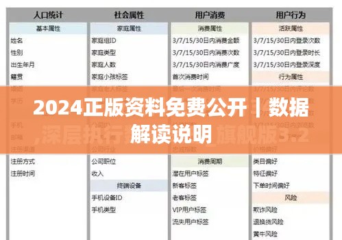 2024正版資料免費公開｜數據解讀說明