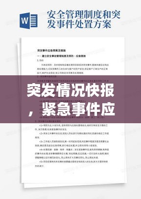 突發(fā)情況快報(bào)，緊急事件應(yīng)對(duì)示范與應(yīng)對(duì)策略解析