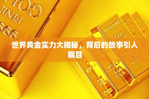 世界黃金實(shí)力大揭秘，背后的故事引人矚目