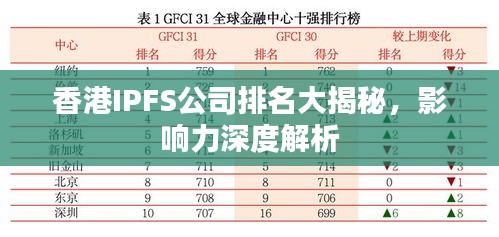 香港IPFS公司排名大揭秘，影響力深度解析