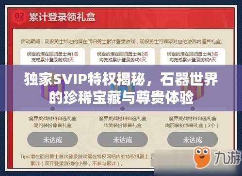 獨(dú)家SVIP特權(quán)揭秘，石器世界的珍稀寶藏與尊貴體驗(yàn)