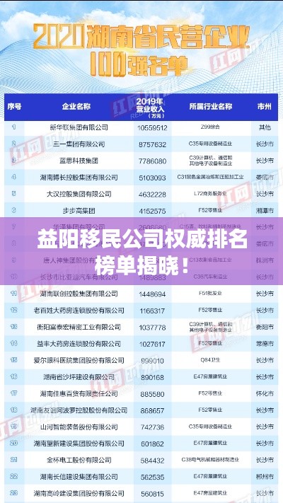 益陽(yáng)移民公司權(quán)威排名榜單揭曉！
