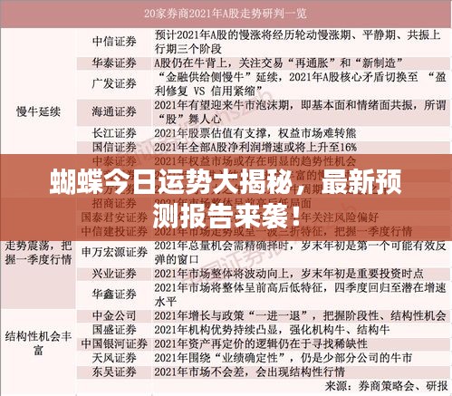 蝴蝶今日運勢大揭秘，最新預(yù)測報告來襲！