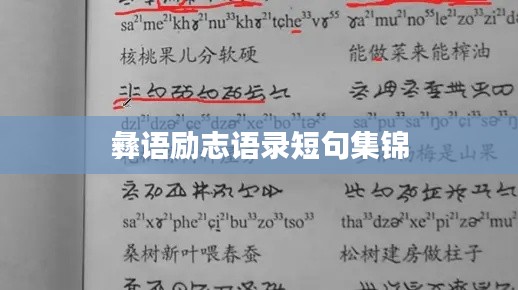 彝語勵(lì)志語錄短句集錦