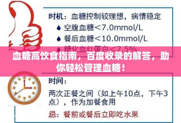 血糖高飲食指南，百度收錄的解答，助你輕松管理血糖！