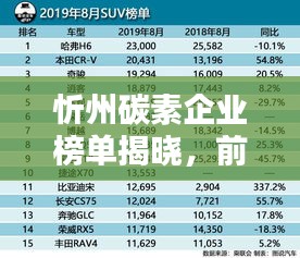 忻州碳素企業(yè)榜單揭曉，前十名企業(yè)大放異彩！