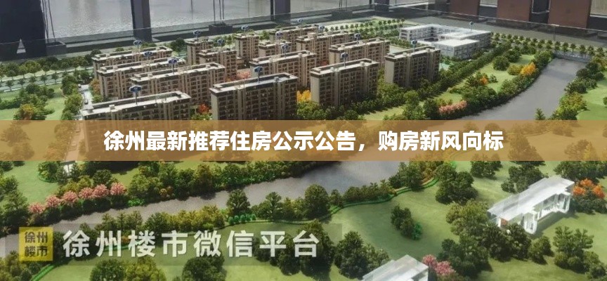 徐州最新推薦住房公示公告，購房新風(fēng)向標(biāo)