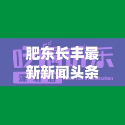 肥東長豐最新新聞頭條，不容錯過的本地資訊